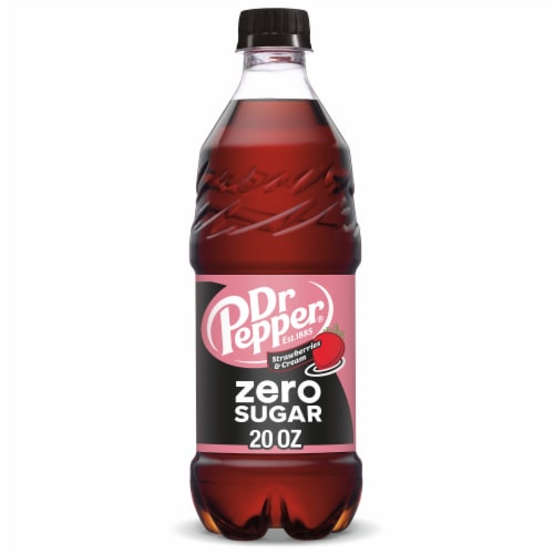 Dr Pepper Strawberries & Cream Zero Sugar Soda - Smooth Sip Fizz