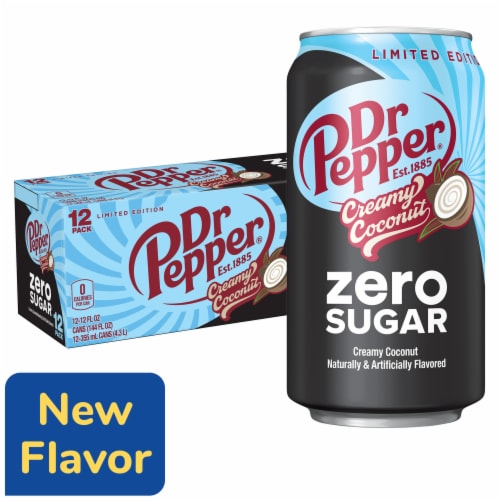 Dr Pepper Creamy Coconut Zero Sugar Soda - Lite Pick Flavor